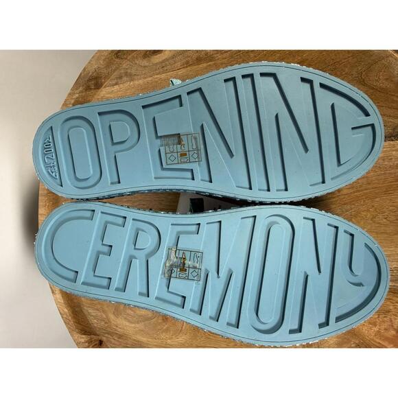 NWB OPENING CEREMONY La Cienega Glitter Lace Up Platform Sneakers Size 5 - Picture 5 of 13